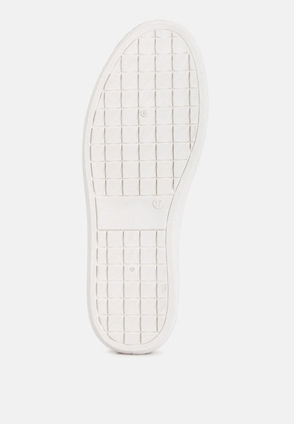 Claude Faux Leather Back Panel Detail Sneakers