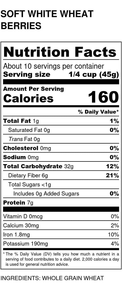 Wheat Berries, Soft White, Organic