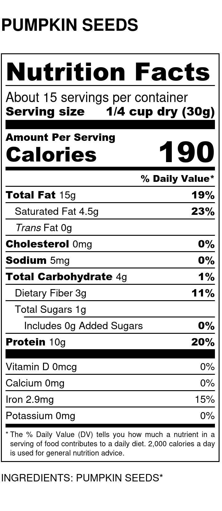 Pepitas (Pumpkin Seeds), Organic