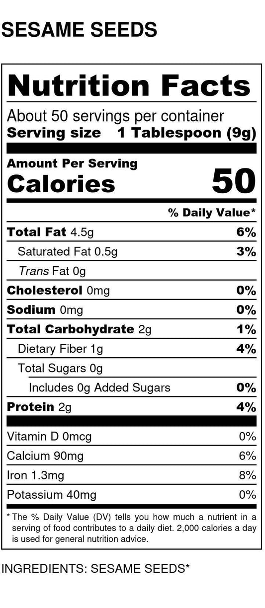 Sesame Seeds, White, Hulled, Organic