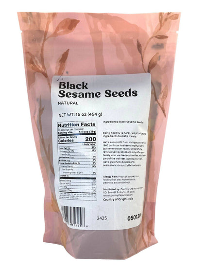 Sesame Seeds, Black, Natural