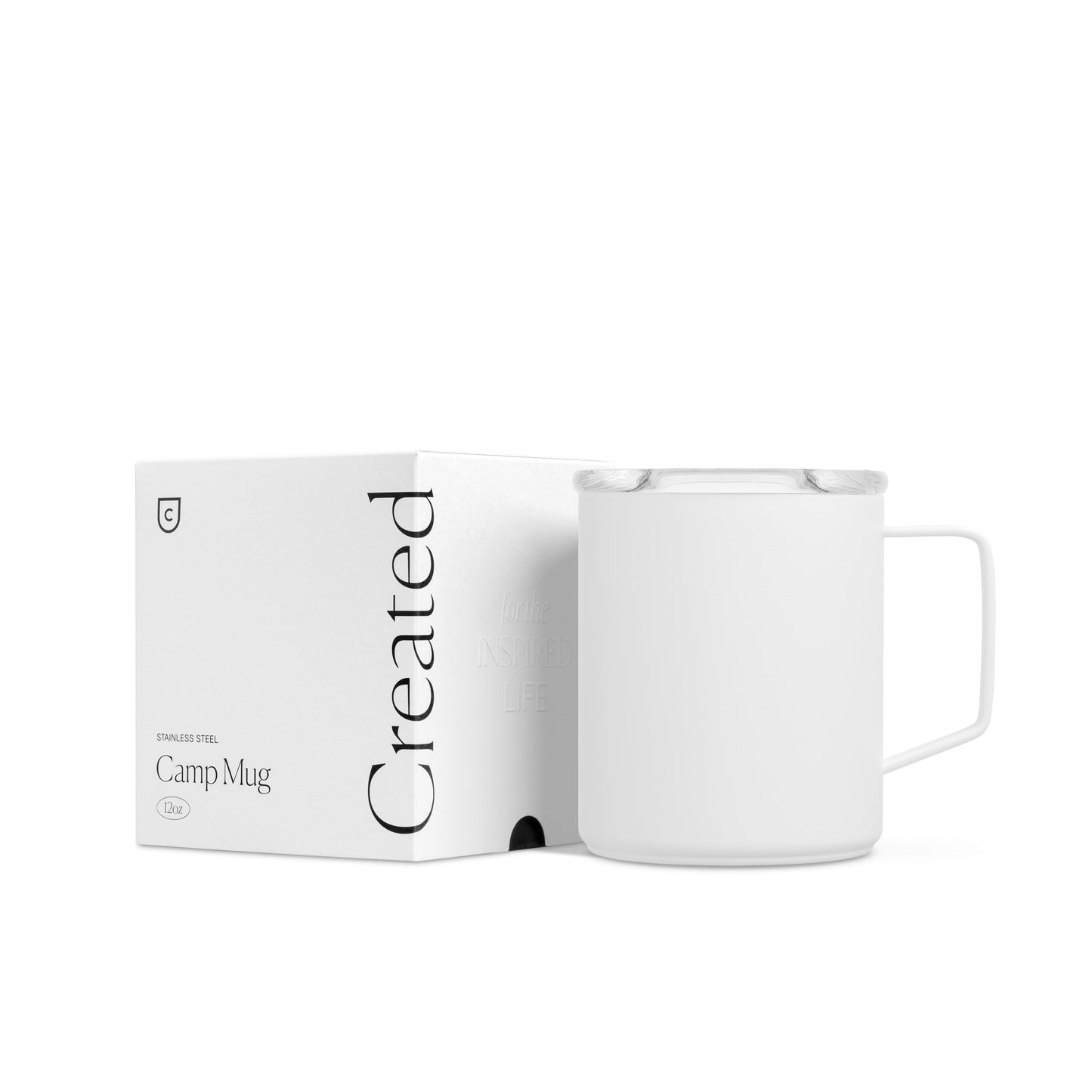 12oz Camp Mug - White