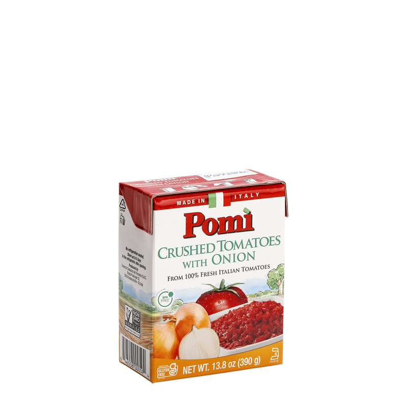 Pomi Crushed Tomatoes with Onion, 13.8 Oz (Pack of 12)