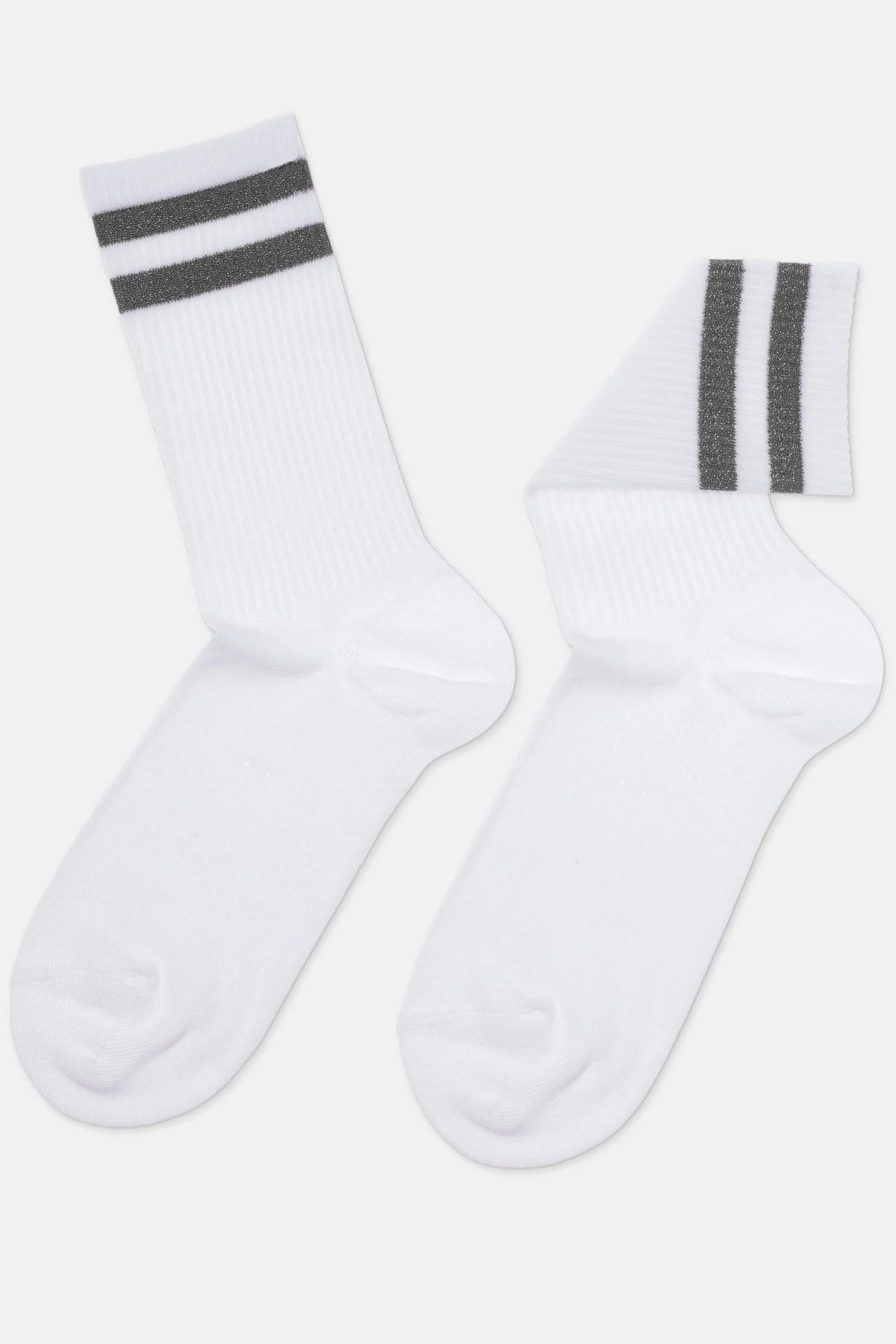 Conte Cotton Long Socks Active 157 - Lurex Stripes