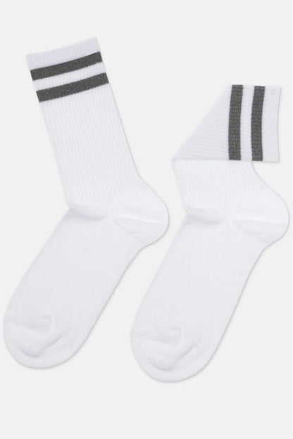 Conte Cotton Long Socks Active 157 - Lurex Stripes