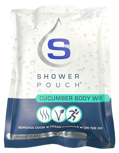 5-pack Shower Pouch XL (2' x 1') Body Wipes