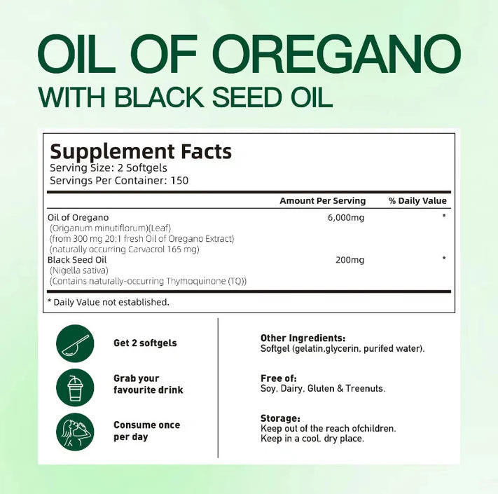 Oregano Oil Capsules Butter Soft Capsules 300 Tablets Soft Capsules