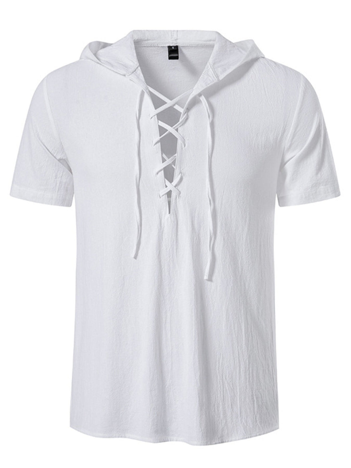 Men's Casual Lace-Up Hooded Top