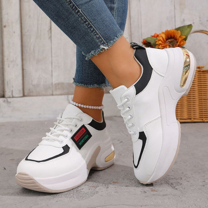 Round Toe Lace Up Sneakers