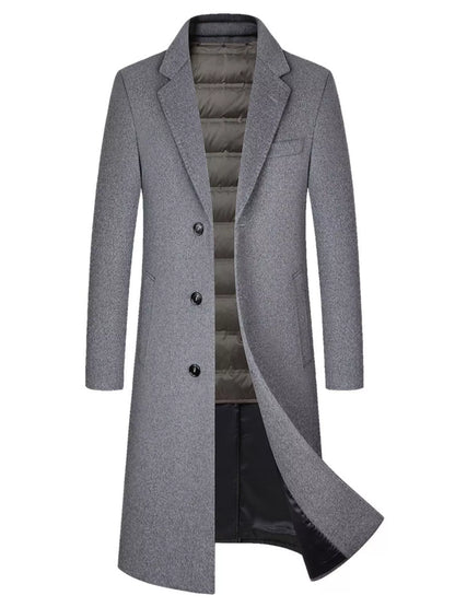Men's Classic Button Up Overcoat