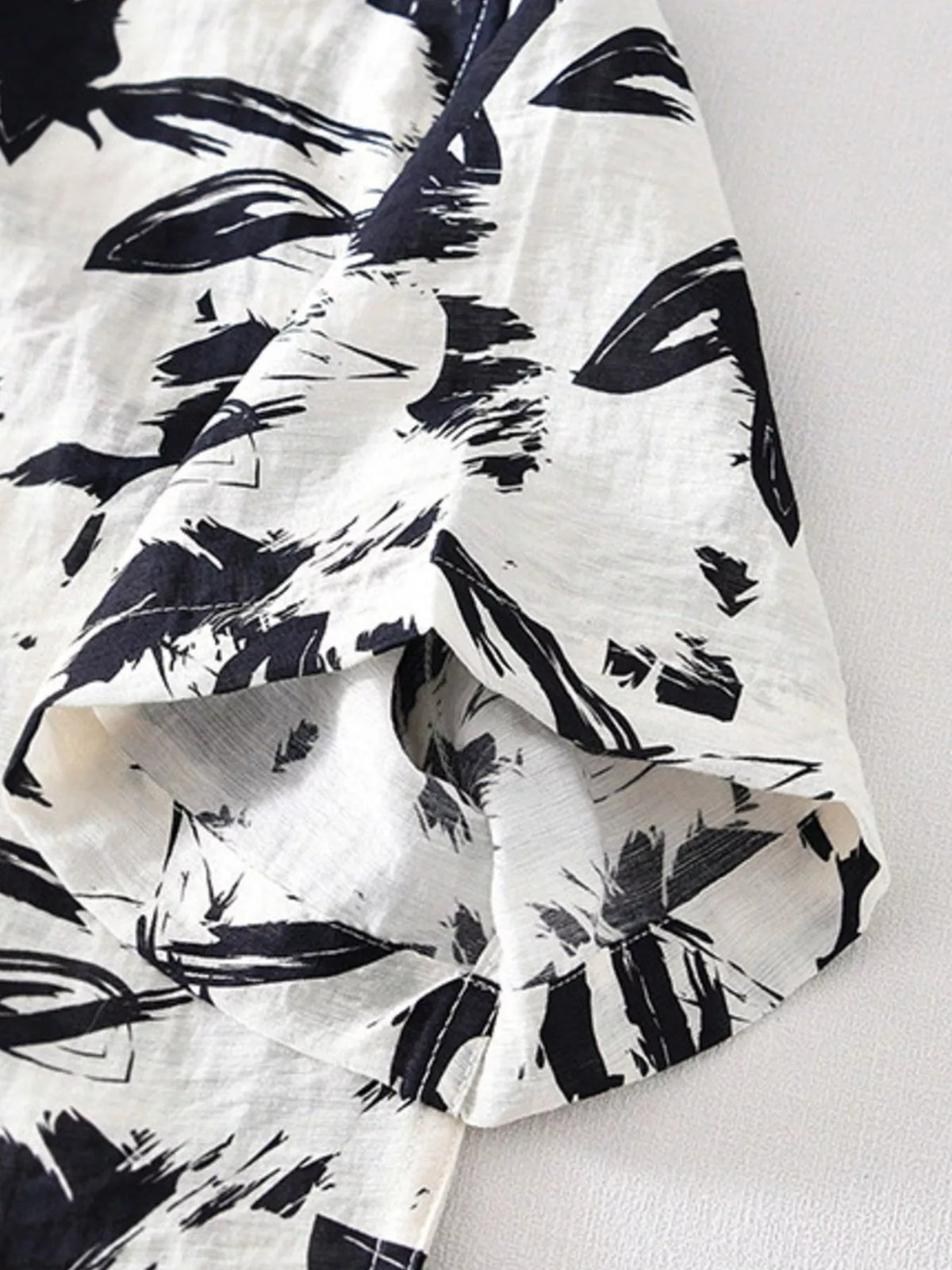 Men's Plus Size Printed Short Sleeve Casual Shirt