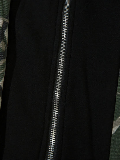 Men's Printed Zip Up Long Sleeve Jacket