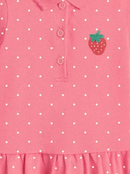 Children's Button Detail Short Sleeve Dress