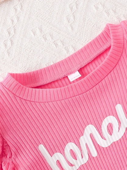 Children's Honey Bubble Texture Sleeve Dress