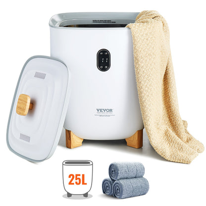 VEVOR Towel Warmer 25L, Towel Warmer Bucket With 2 Heating Modes,  Auto Shut Off, Bottom Heating Columns, LED Screen, Large Towel Warmer For Bathroom, Spa, Bathrobe, Blanket & Pajama