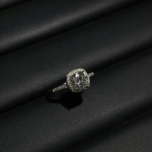 1 Carat Moissanite 925 Sterling Silver Ring