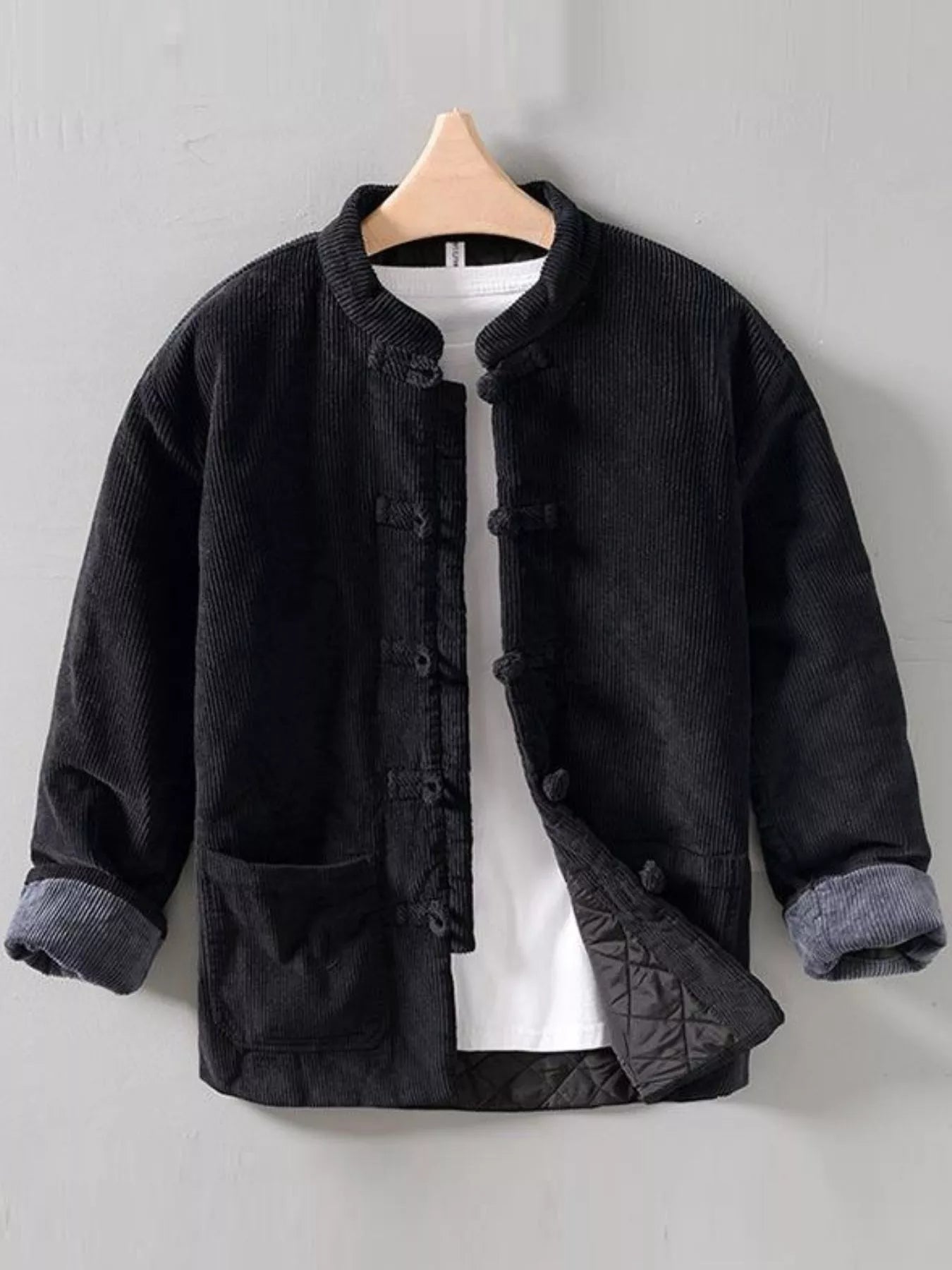 Men's Button Front Long Sleeve Jacket