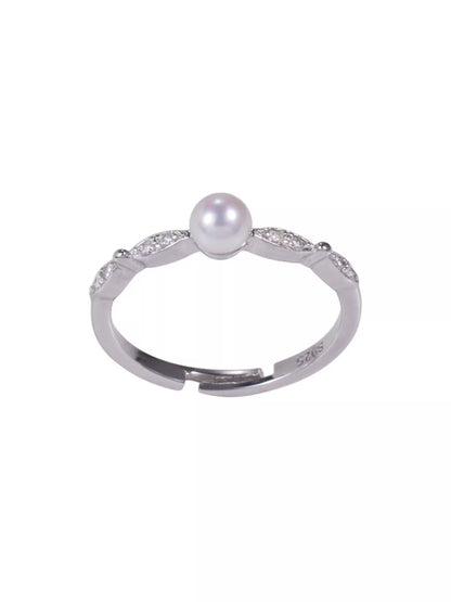 925 Sterling Silver Pearl Ring