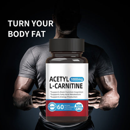 60 Tablets L-Carnitine Capsules ACETYL L-CARNITINE