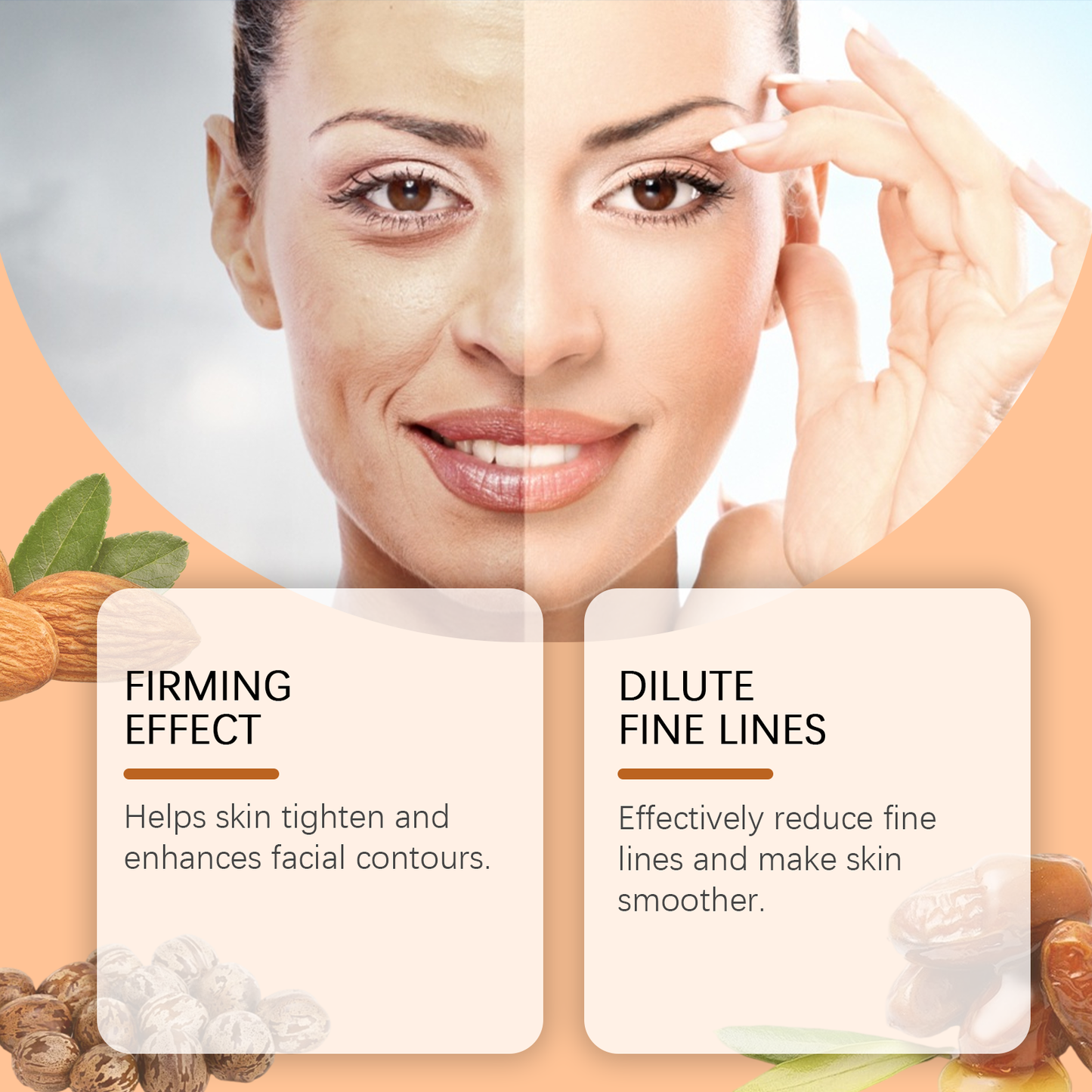 West&Month Firming Ball Essence, Gentle Hydrating Firming Moisturizing Nourishing Lifting Facial Skin Care
