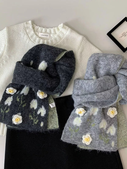 Floral Soft Winter Scarf