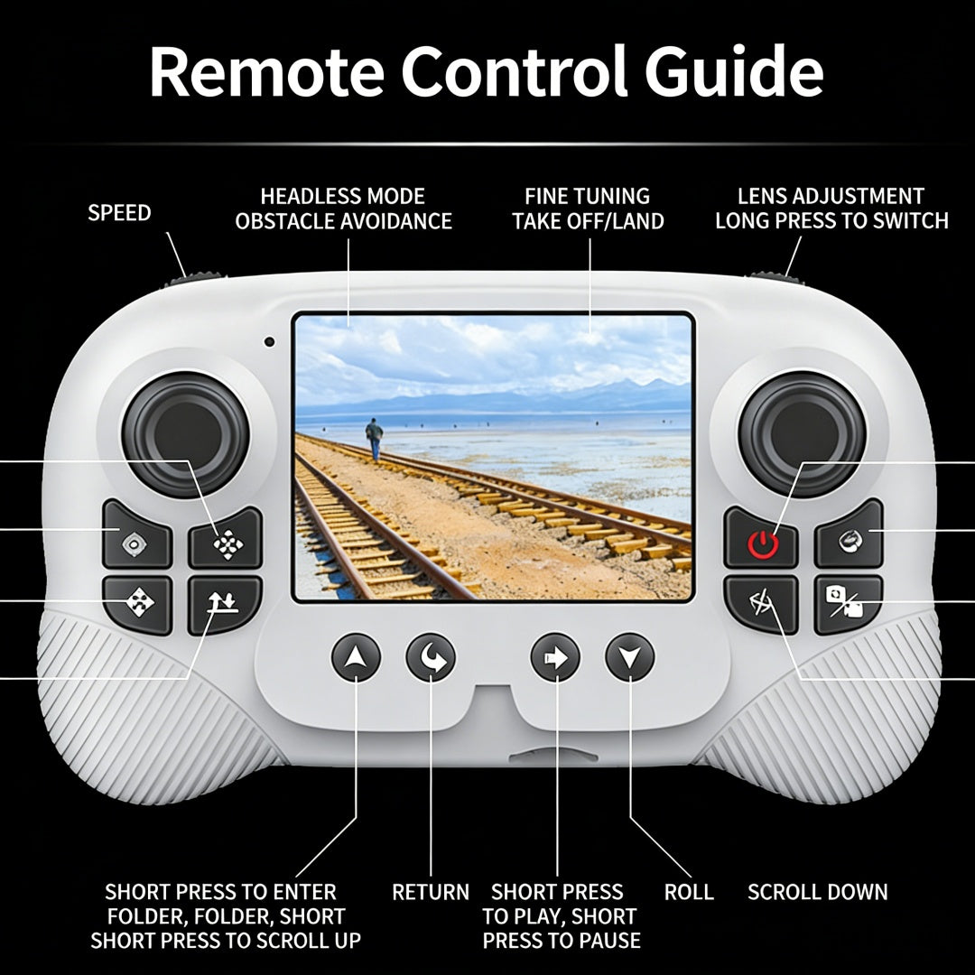 X5-2.8-inch Screen Control - Dual Electric Drone--black