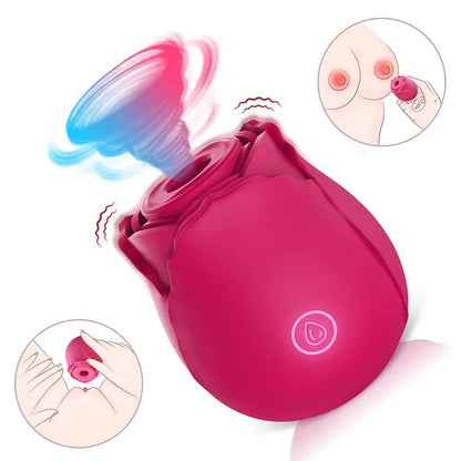 Discreet 10 Speed Personal Massage Rose Vibrator-Sucking Massager For Women