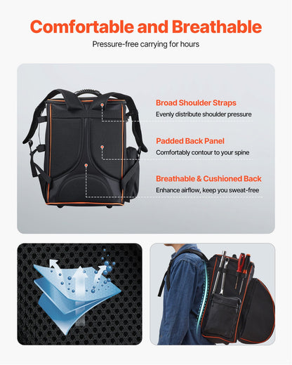Welding Backpack, 35.6L Welder Backpack For Tools And Helmet, 600D Polyester Extreme Gear Pack With Helmet Catch Bag, Multi-Purpose Gear Storage Bag For Welding, Outdoor Camping, Mountaineering