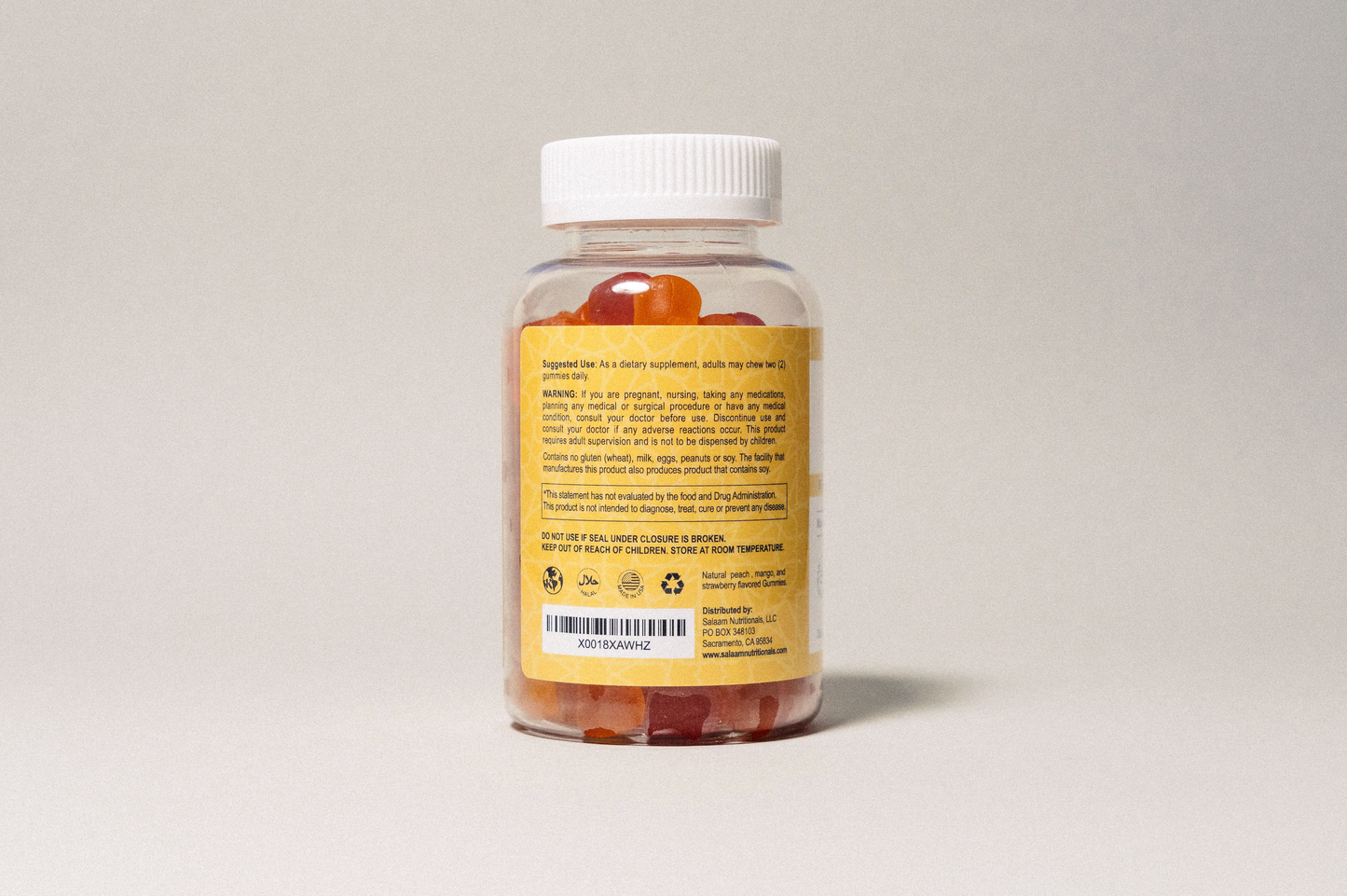 Halal Vitamin D3 2000 IU Gummies - 90 Count | Salaam Nutritionals