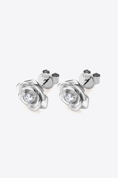 Adored Moissanite Flower 925 Sterling Silver Earrings