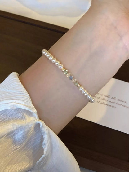 18K Gold-Plated Pearl Bracelet