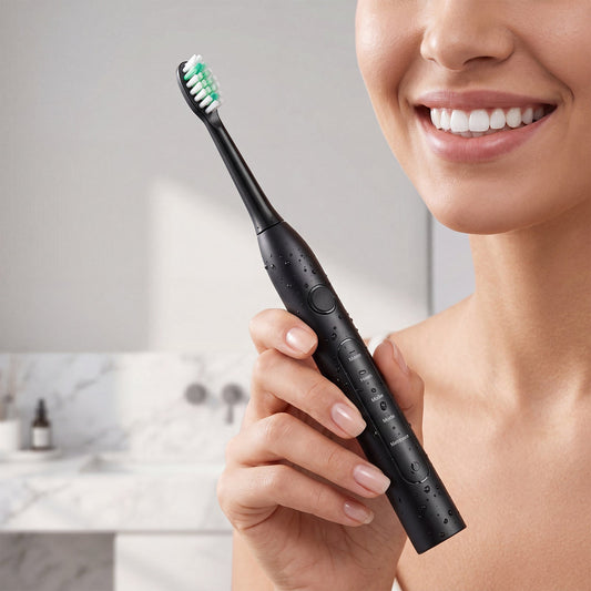 CH-926 Electric Toothbrush Black With 2 Brush Heads