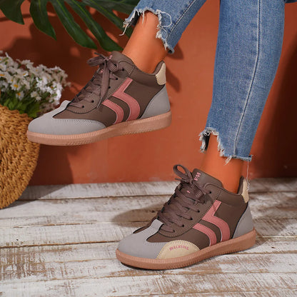Round Toe Lace Up Sneakers