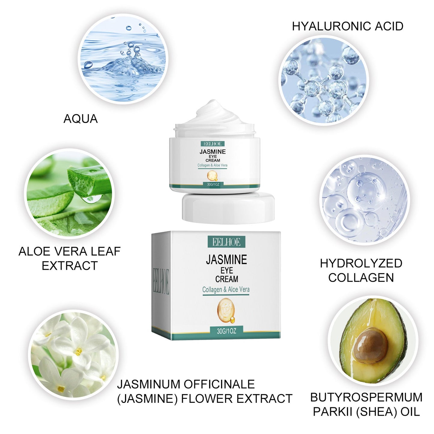 EELHOE Anti-Wrinkle Eye Cream Protects The Skin Around The Eyes And Reduces Dark Spots, Dry Lines And Fine Lines