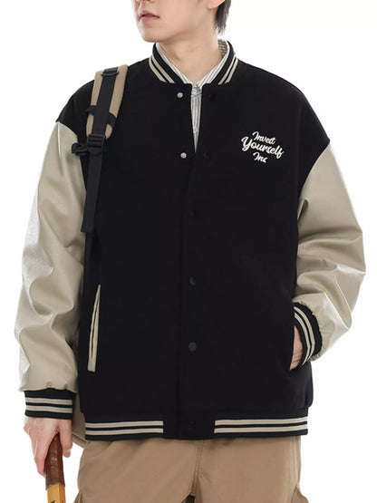 Men's Contrast Snap Down Jacket
