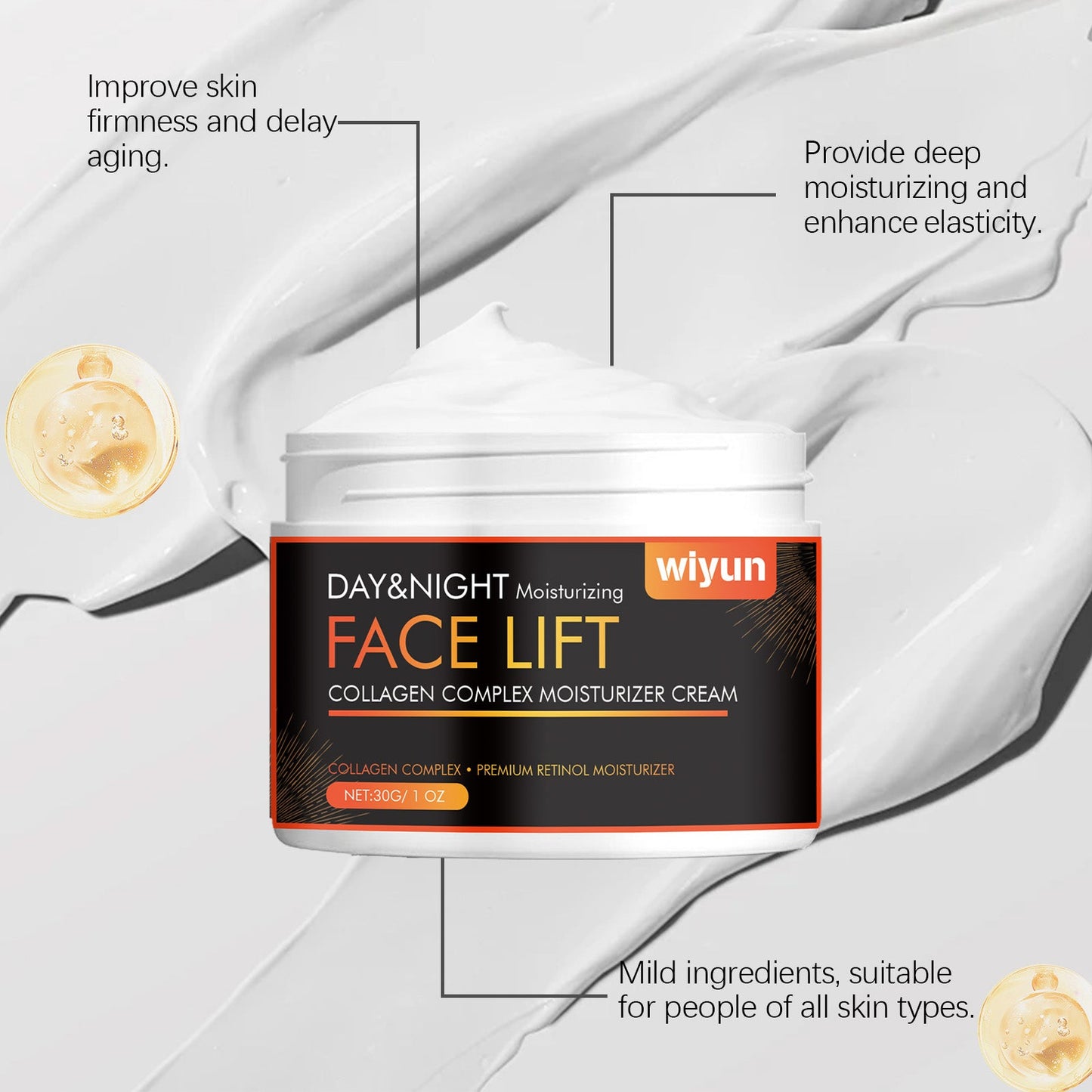 Wiyun Collagen Moisturizer, Moisturizes and improves dull, firming and brightening facial skin Moisturizer