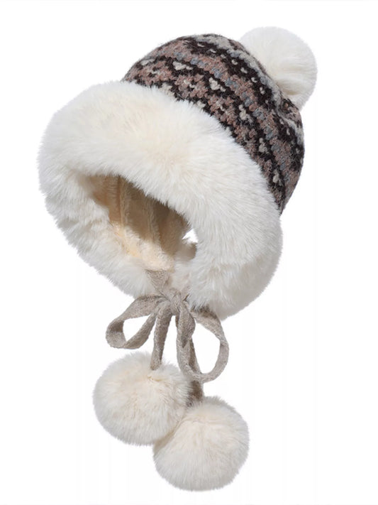 Warm Knitted Pom Pom Hat