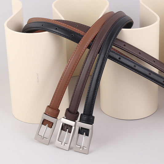 Metal Buckle Leather Belt