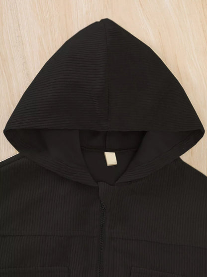 Children's Casual Corduroy Hooded Jacket
