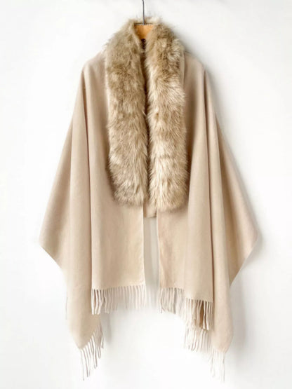 Faux Fur Fringe Scarf Wrap