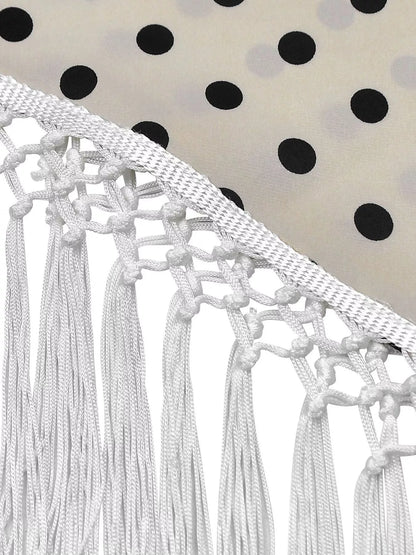 Polka Dot Halter Neck Cami and Fringe Trim Pants Set