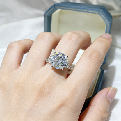 8 Carat Moissanite 925 Sterling Silver Ring