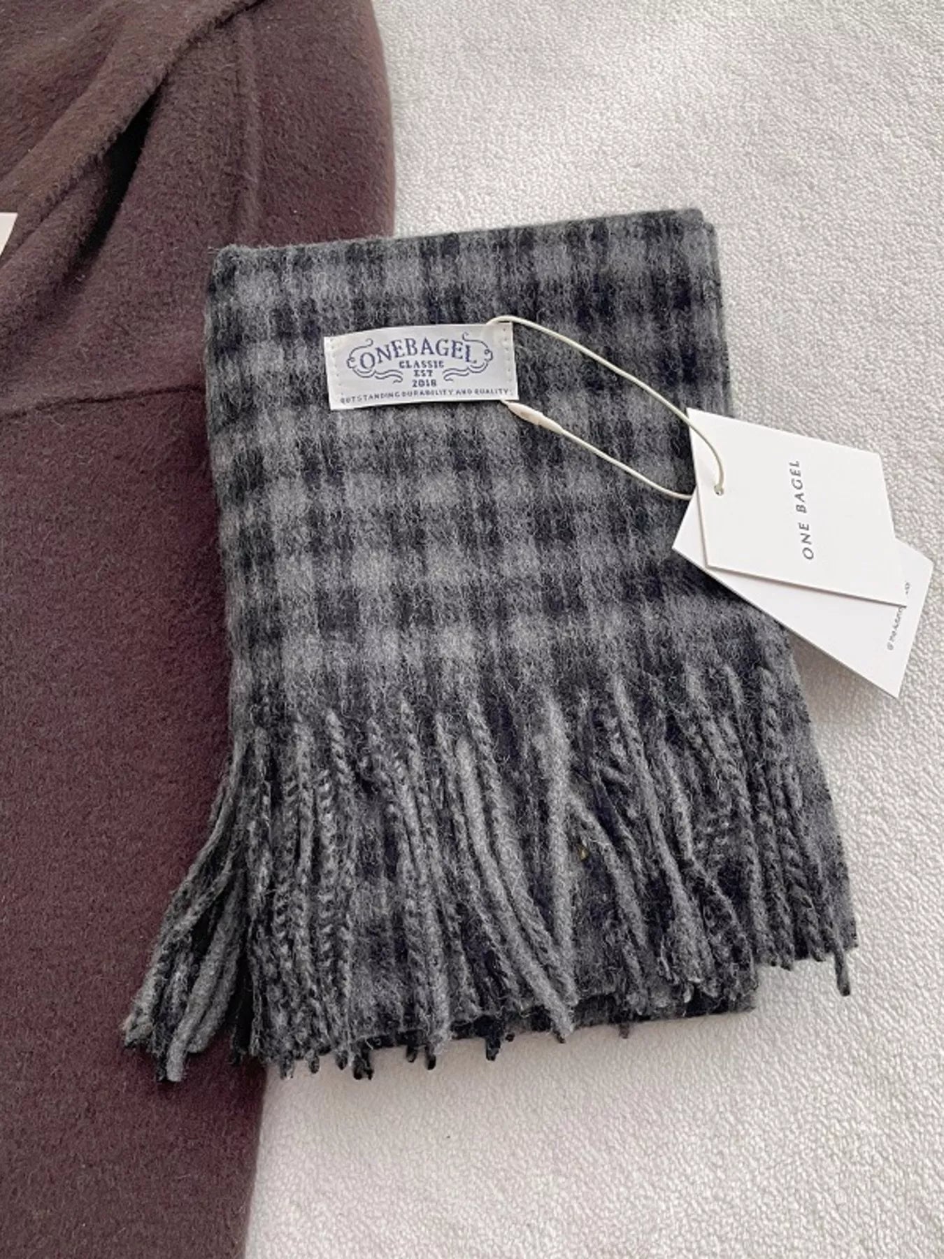 Classic Plaid Fringe Scarf