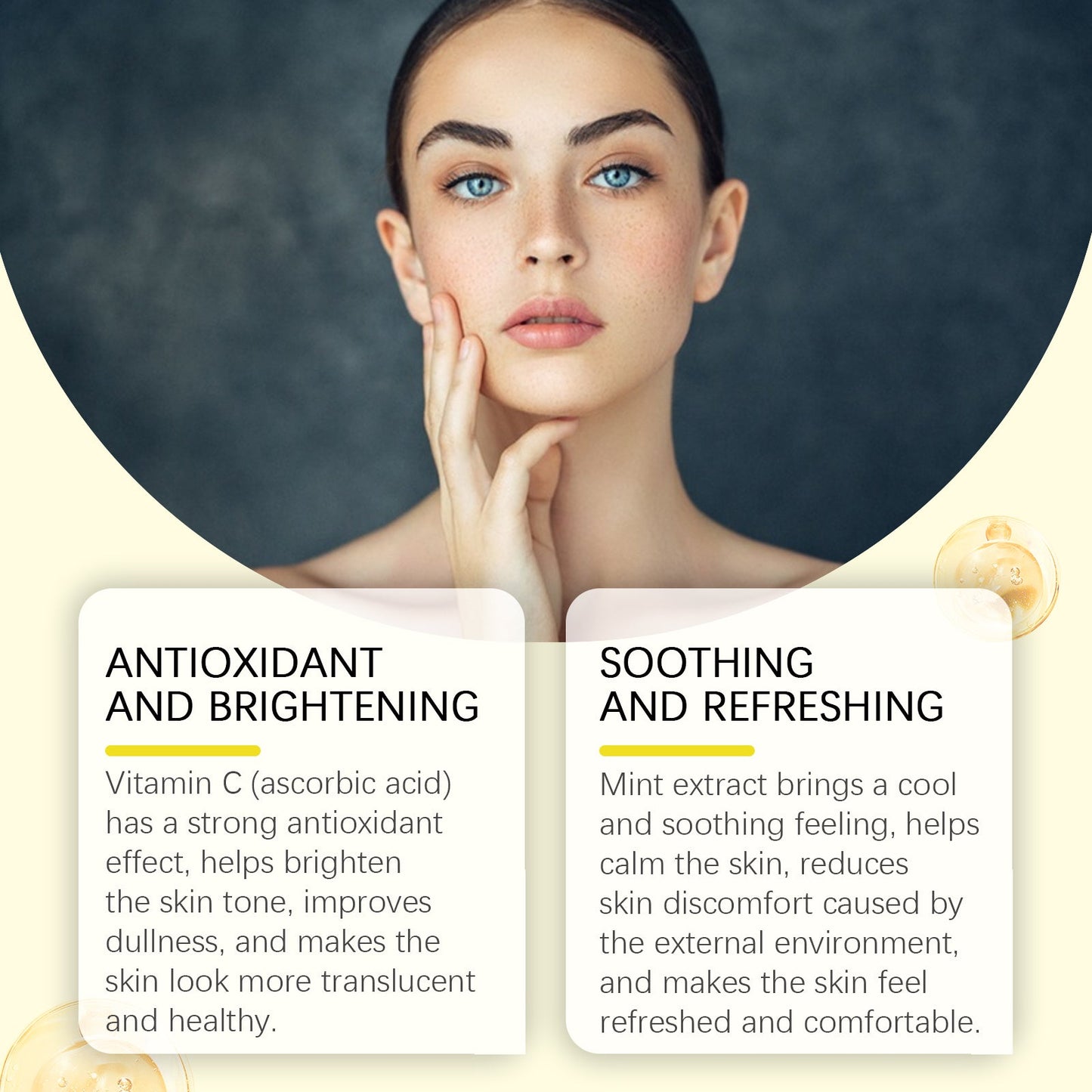 OUHOE Moisturizing Essence, Moisturizing And Gently Moisturizing Facial Skin Brightening And Smoothing Fine Lines Essence