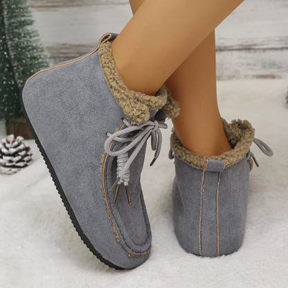Lace Up Flats Ankle Boots