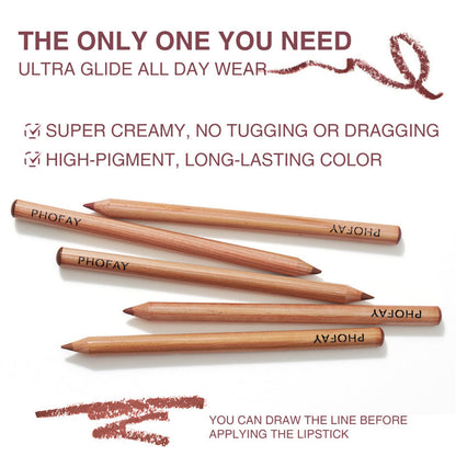 Phofay Long-Lasting Matte Lip Liner Set – 0.8g × 12 pcs