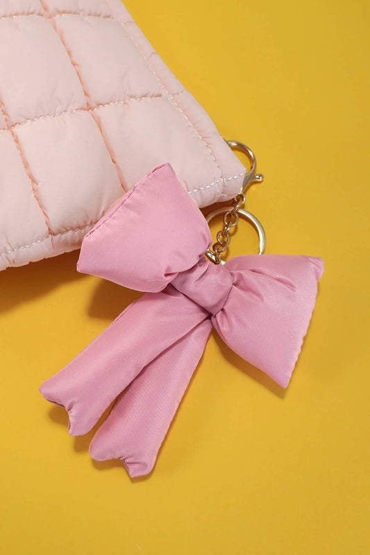 PUFFY BOW RIBBON BAG CHARM