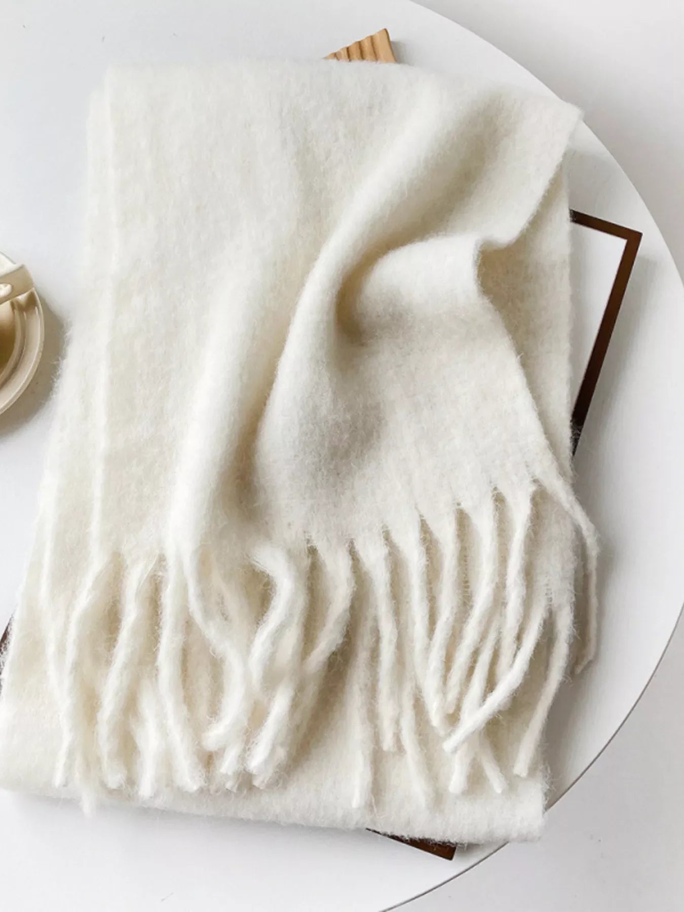 Fringe Solid Color Scarf