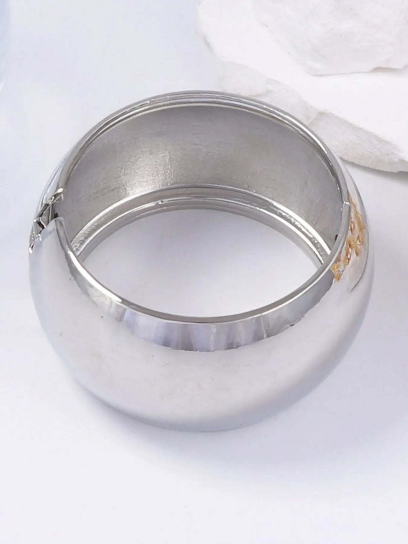 Zinc Alloy Wide Band Cuff Bracelet