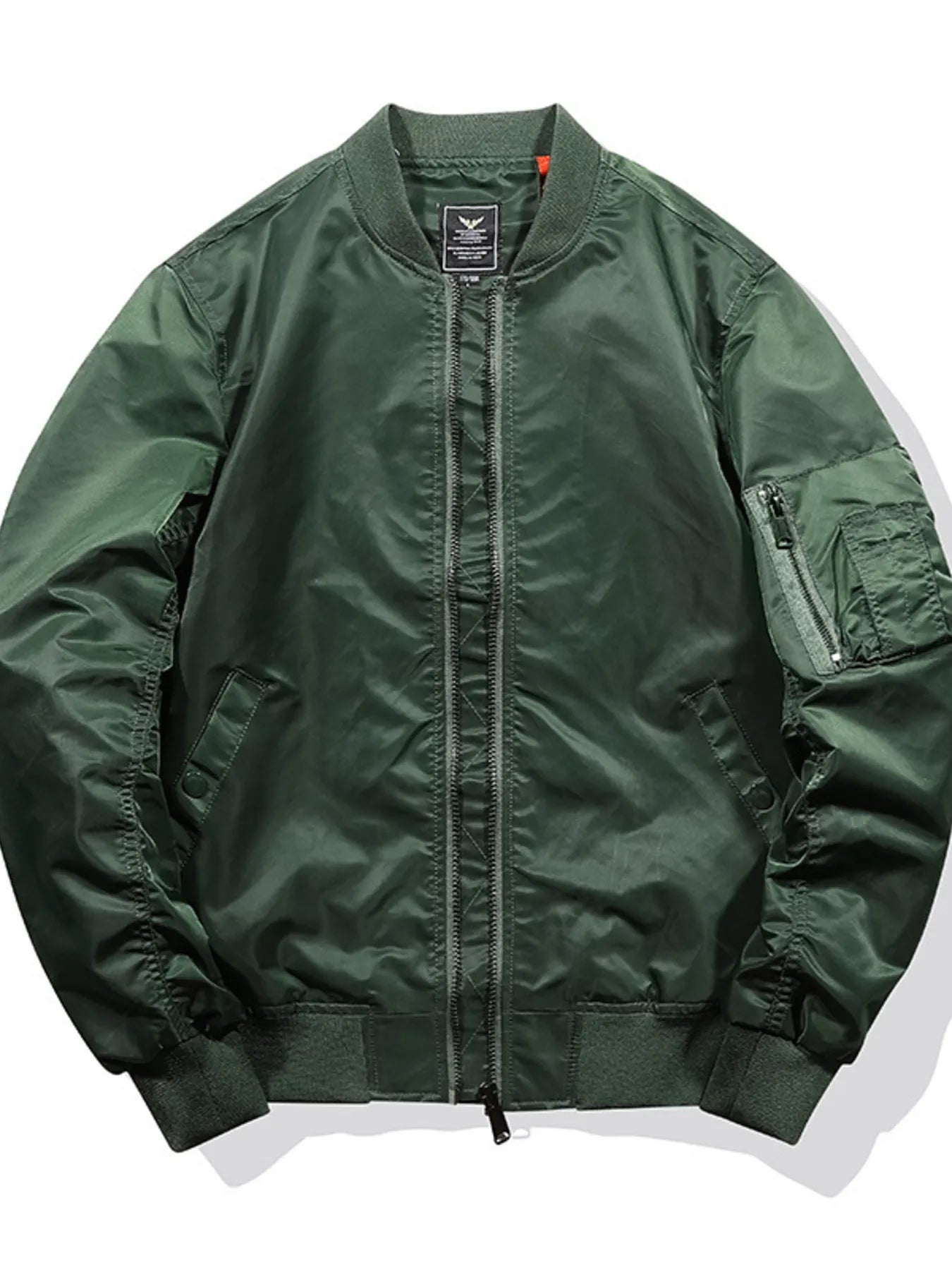 Men's Plus Size Zip Up Long Sleeve Jacket